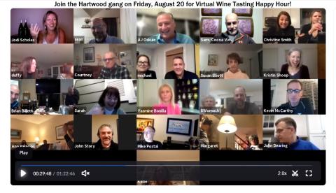 Join the Hartwood gang on Friday, August 20, 2021 for Virtual Wine Tasting Happy Hour!